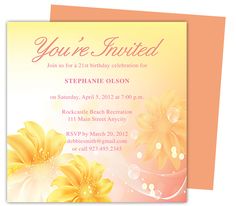openoffice invitation templates