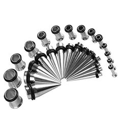 ArcticBuffalo Pair Stainless Steel Ear Plugs Flesh Stretchers Gauges Screw Mushroom House