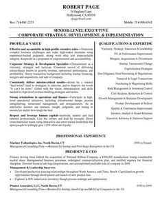 ceo resume templates