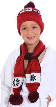 Disney Insideout Joy Beanie Snow Flakes Intrasia Knitted Hat Gloves Set