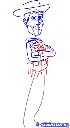 How to draw Woody step by step | Art Party | Pinterest | Drawings