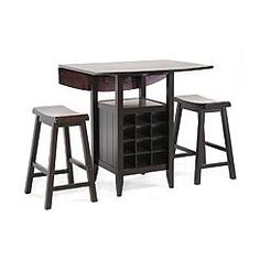 Leeds 5-Piece Brown Wood Collapsible Pub Table Set on @HauteLook ... Leeds 5-Piece Brown Wood Collapsible Pub Table Set on @HauteLook ...