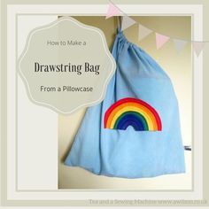 a Drawstring Bag From a Pillowcase diy pillowcase laundry bag good idea