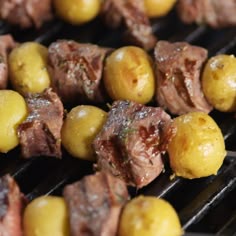 Your favorite dinner, of steak and potatoes, perfectly transformed for hot summer nights! Get the recipe at Delish.com. #delish #easy #recipe #steak #potatoes #skewers #kebab #kebob #steakpotatoes