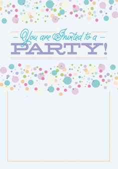 polka dots free printable party invitation template greetings island