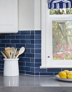 Blue Kitchen Tile custom cobalt backsplash! | jane burke murals | craftsman - modern Blue Kitchen Tile custom cobalt backsplash! | jane burke murals | craftsman - modern