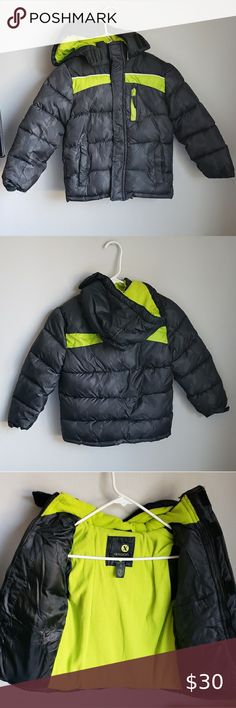 Infant /& Boys OshKosh Gray /& Navy Puffer Jacket Size 12 Months-5//6 Neon Green