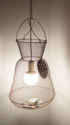 fish basket pendant light 75 00 via etsy for the fish trap pendant lights
