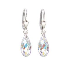 Blauer verrückter Achat Hängend 13mm Sterling Silber 925 überzogene Creolen