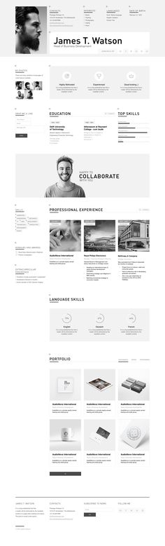 Watson CV Resume template for Sketch by neuethemes on - resume template website Watson CV Resume template for Sketch by neuethemes on - resume template website