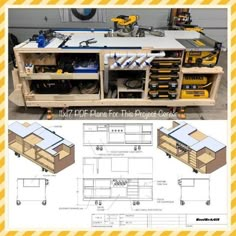 Table Saw Workbench, Mobile Workbench, Building A Workbench, Workbench Designs