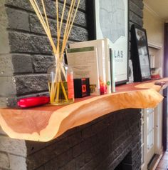 150 Best Fireplace Images In 2018 Carpintería Chimeneas Modernas Cedar Mantle Made From Raw Slab Jacob Jbharlan Rustic Wood