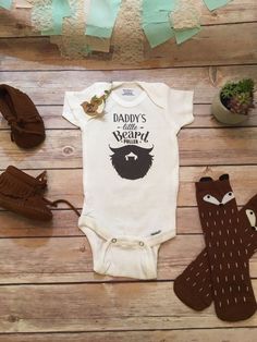 Bearded Daddy Onesie Fathers Day Gift From Baby Cute Baby Clothes