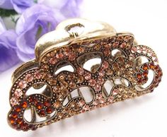JEWELED SQUARE RHINESTONE JAW CLIP SUPERIOR QUALITY ITEM CHOICE OF COLORS