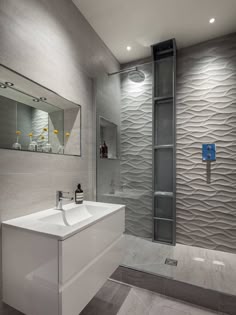 Bathroom Tile Wall Texture bathroom tile idea - install 3d tiles to add texture to your Bathroom Tile Wall Texture bathroom tile idea - install 3d tiles to add texture to your