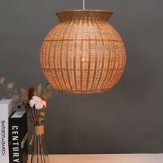 Present Time Lanterne Lattice Bambou Natu