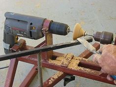 Why A Lathe When You Can Build One From Scratch Best Wood Lathe By Graeme Homemade Constructed From 1 Square Tubing