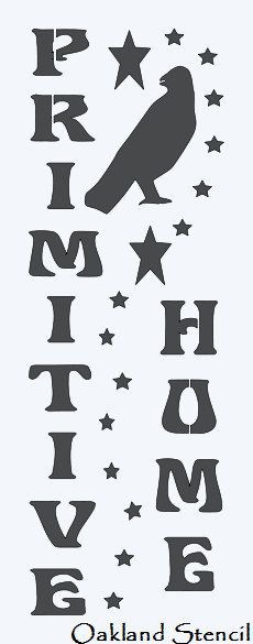 Stencil Crocks Primitive Stars Country Kitchen Pottery Craft Blocks U Paint sign