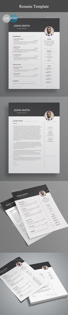 Resume Template PSD, Vector EPS, AI Illustrator, MS Word Resume - illustrator resume templates Resume Template PSD, Vector EPS, AI Illustrator, MS Word Resume - illustrator resume templates