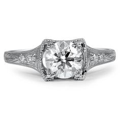 Octagonal Milgrain Solitaire Ring Brilliantearth Custom A Stunning Diamond Sparkles From Double G Setting In This Intricately Detailed Ring Milgrain