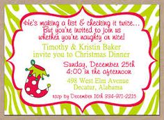 christmas dinner invitation