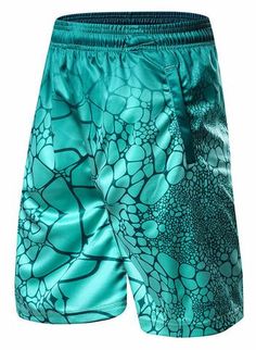Mens Green Clover Quick Dry Summer Board Shorts Athletic Beach Board Shorts