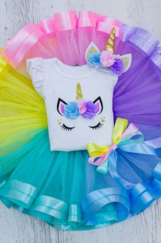 PERSONALISED BABY RAINBOW UNICORN BIRTHDAY GIRL BIB L@@K!!!!