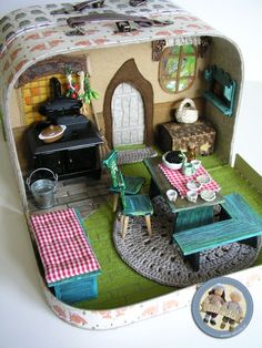 4 Casa de Muñecas en Miniatura Retro Icecream carteles AA