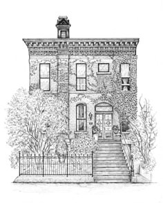 House Architecture Sketch house illustration custom black ink architectural drawing house House Architecture Sketch house illustration custom black ink architectural drawing house