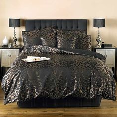 45 Best Leopard Print Duvet Cover Images Covers Animal For Once Nicely Done Animal Print Bedding But I Would Forego All The Shams It Can Still Be Too Much Sierra Luxury Black Chocolate Duvet Set