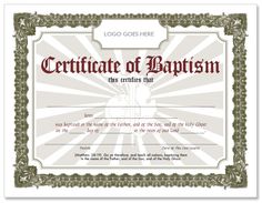 free printable baptism certificate
