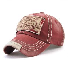 Cotton Cowboy Cap Vintage Wash Unisex Fake Old Hat Edge Grinding Baseball Cap Motorcycle Biker Trucker Hat