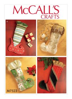 McCalls-7304-OS McCalls Crafts Easy Sewing Pattern 7304 Christmas Decorations