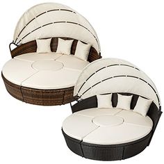 details about black canopy day bed hotel pool gazebo rattan double