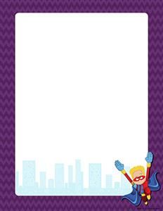 printable superhero border free gif jpg pdf and png downloads at superhero border template