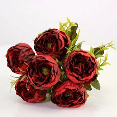 5 x chrysanthemen violeta cabezas de flores flores arte-seidenblumen