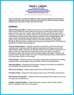 resume for audio engineer