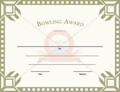 7 best bowling award templates images award certificates award awards template free