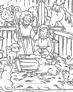 Coloring Pages That Show The Nativity Some Just Mary And Baby Jesus