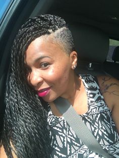 27 Best Senegalese Twist With Shaved Side Images On Pinterest In Shaved Sides With Twist Head Undercut Creative Hairstyles