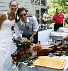 Outdoor Wedding With A Pig Roast The Closest Friends And Outdoor Wedding With A Pig Roast The Closest Friends And Family Barn Reception Pies Smores To Follow My