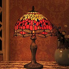 HDO Lampada da Terra in Vetro colorato Fatto a Mano Creativo Elegante in Stile Pastorale Europeo mediterraneo da 16 Pollici Blu