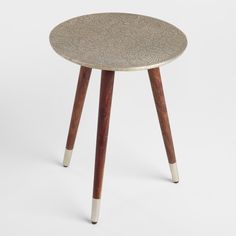 20 Round Decorator Table Bedbathandbeyond 10 Gl Top Embossed Azaria Round Accent Table Silver By World Market