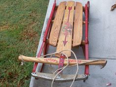rare antique f series 1928 flexible flyer large wood racer snow sled radio flyer sled for sale
