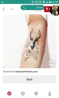 Deer Tattoo Been Thinking Of Getting One Like This After I Graduate My Wildlife Course