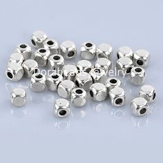 20Pcs métal Teardrop Charms or//plaqué argent Spacer Loose Beads À faire soi-même Findings