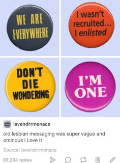 Vintage Lesbian, Def Not, Pin And Patches, Queer, Aruba