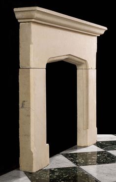 Neo-Gothic limestone mantel with Tudor Rose details | Fireplace | Pinterest | Mantels Fireplace mantel and Mantle