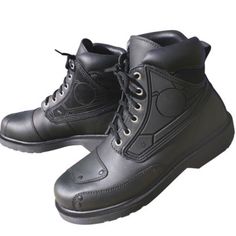 Black, EU 40//US 7 Urban Motorcycle Riding Shoes,Breathable Bovine Leather Impact-resistant Fashion Streetbike Riding Boots