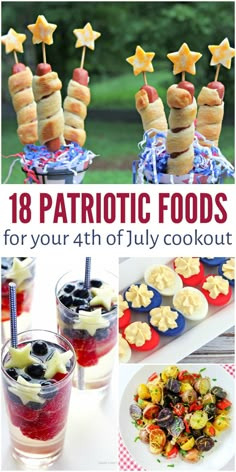 18 Patriotic Food Ideas for Your 4th of July Cookout Brunch, Patriotic Party Food, Fourth Of July Food, 4th July Food, 4th Of July Desserts